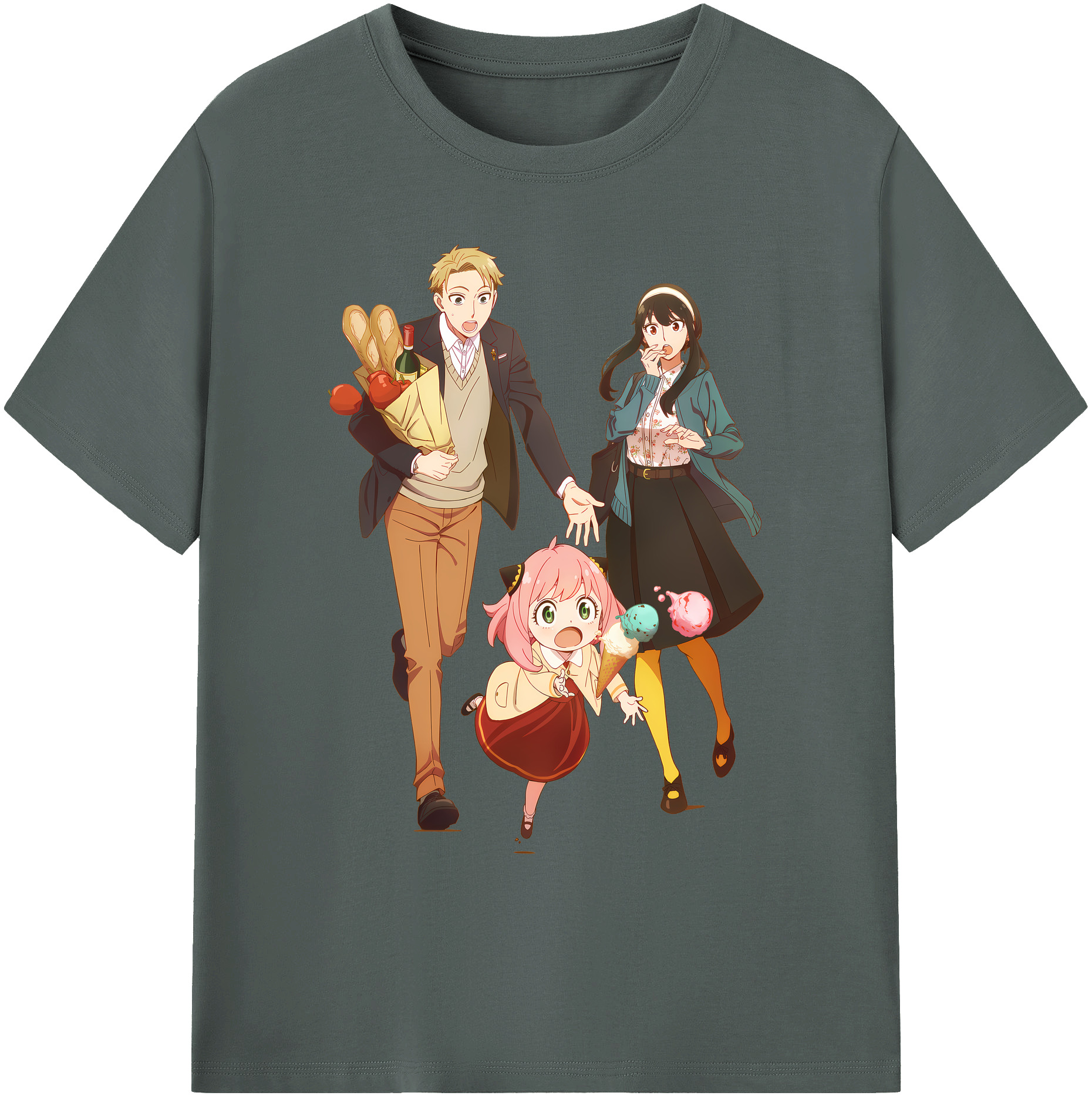 （画像用） SPY×FAMILY间谍家家酒 綿100％ メンズ半袖Tシャツ｜肌触りやわらか＆通気性